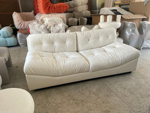 Muebles Disen, Sofá Moderno Nórdico de 2 Plazas, Estructura de Madera Maciza, Tapizado en Tela, Sofá Italiano de Lujo - Product Image 4