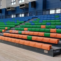 Système d'assise télescopique Avant Sports pour gymnase, école, arène, tribunes motorisées rétractables pour économiser de l'espace, tribunes intérieures