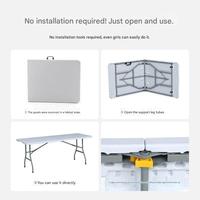 Table d'extérieur moderne, légère, durable, pliable, semi-pliable, empilable, portable, pour camping, pique-nique, mobilier en plastique robuste pour événements