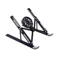 Support portable pour tablette et ordinateur portable avec ventilateur, support réglable en hauteur pour une stabilité accrue, support universel pour ordinateur de bureau