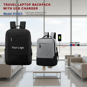 Sac à dos d'affaires pour hommes et femmes, sac à dos pour ordinateur portable de voyage avec port de charge USB, imperméable, pour le bureau - Product Image 2