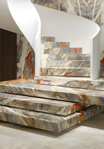 Dalles de marbre doré de <span class=keywords><strong>Versailles</strong></span> - Texture naturelle de veinage doré de luxe, pierre de décoration haut de gamme écologique pour villa, cuisine, salle à manger - Product Image 4