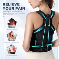 FSPG OEM Correcteur de Posture Respirant Réglable, Ceinture de Soutien Dorsal Femme Homme Soulagement de la Douleur, Redresseur de Dos Protecteur