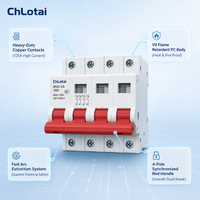 ChLotai 4P 125A 400V Sakelar Isolator Pemutus Sirkuit Modular dengan Pemasangan Rel DIN 35mm untuk Kotak Distribusi Listrik