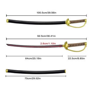 Réplique d'arme de samouraï réelle de l'anime japonais One Piece, épée d'<span class=keywords><strong>Ace</strong></span>, épée de Gol D Roger, katana en métal, 100 cm, acier au carbone - Product Image 2