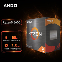 Brand New AMD CPU R5 5600 3.5GHz 6 Cores 12 Threads Gaming Cpus Scrap for Desktop Computer Motherboard Processor AMD R5 5600 CPU