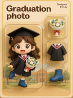 Figurine de collection tendance imprimée en 3D en couleur, boîte mystère, cadeau de remise de diplôme personnalisé, figurine de dessin animé en résine, lieu d'origine CN