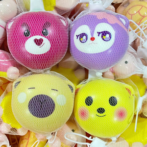 Bolsas de red de juguete antiestrés de rebote lento al por mayor, pequeños juguetes para aliviar el estrés, oso fresa, mantequilla, conejo morado, muñeco de animal - Product Image 1