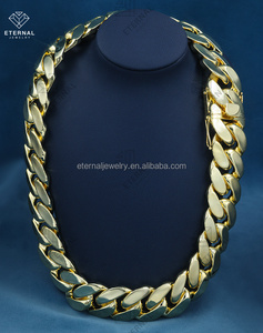 Cadena Cubana Personalizada para Hombre, de 30 mm de Ancho, Plata de Ley S925, Chapada en Oro Amarillo Blanco, Estilo Hiphop, Pulsera y Collar - Product Image 1