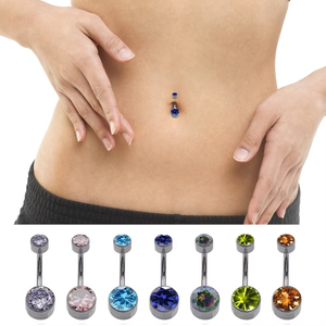 Lot de Piercings de <span class=keywords><strong>Nombril</strong></span> Mignons pour Enfants en Titane, Bijoux de Corps Opale, Longueur 6mm, Cadeau de Fête, Mariage, Fiançailles, Navel ASTM F136 - Product Image 3