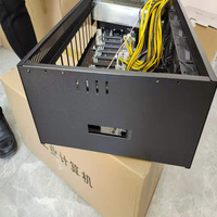 Casing GPU 12 slot, sistem server dengan motherboard B250 D12P, PSU 2400w, casing PC untuk RX580 RTX 3060