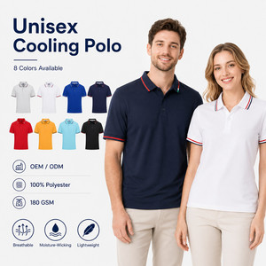 Polo de Rendimiento Refrigerante Unisex con Logotipo Personalizado, Cuello con Ribete, Transpirable, Uniforme para Equipo de Golf, Venta al por Mayor, 8 Colores, Rojo Ébano - Product Image 1