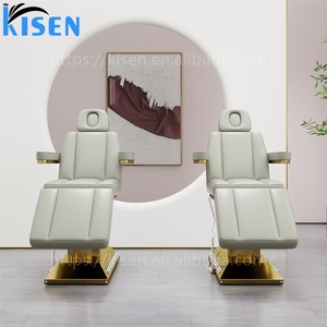 Kisen High Quality Modern Golden Base Saloon <b>Bed</b> 4 Motor Electric Green Cosmetic <b>Lash</b> Cosmetology <b>Bed</b> for Beauty Salon - Product Image 5