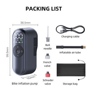 Pompe à air portable pour vélo de la taille d'une paume, écran LED, gonfleur de pneus, arrêt automatique, multi-buses pour vélos et ballons, coque en ABS - Product Image 6