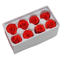 Grosir 50 PCS Bunga Mawar Asli Awet 5 cm Warna Sesuai Pesanan untuk Dekorasi Hari Valentine/Ibu/Ayah