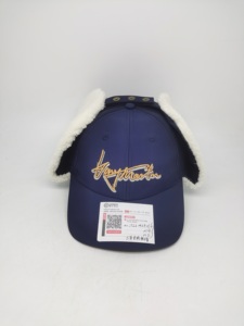 Gorras de Béisbol Deportivas al por Mayor con Bordado a Mano, Cálidas para Invierno, para Exteriores, Negras, con Visera Recta, Transpirables e Impermeables - Product Image 2