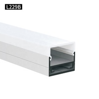 Profilé en aluminium 19,5*20MM, extrusion en forme de U, couverture en PC PMMA pour éclairage à bande flexible, lampe linéaire moderne, surface en aluminium, LED Profi