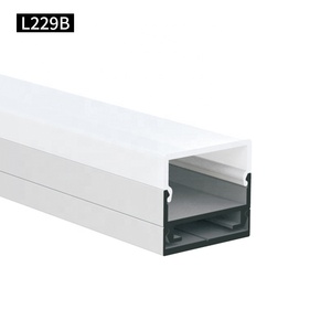 Profilé en aluminium 19,5*20MM, extrusion en forme de <span class=keywords><strong>U</strong></span>, couverture en PC PMMA pour éclairage à bande flexible, lampe linéaire moderne, surface en aluminium, LED Profi - Product Image 2