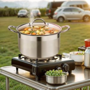 TY-Kitchenware High Quality Commercial <b>Cookware</b> Hot Pot Kitchen Cooking Pot Thickened Stainless Steel Soup Pot - Product Image 5