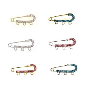 Mashallah 4 Pin Ayatul Kursi spilla con <span class=keywords><strong>3</strong></span> anelli ganci piccolo cristallo strass perla per il bambino per matrimoni regali spedizione gratuita - Product Image 1