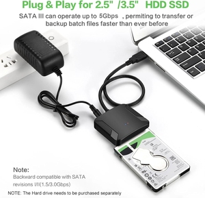 Cable adaptador de disco duro <span class=keywords><strong>SATA</strong></span> 3 a <span class=keywords><strong>USB</strong></span> 3.0 de 15 pines para HDD y SSD de 2.5 pulgadas, cable convertidor de <span class=keywords><strong>USB</strong></span> a <span class=keywords><strong>SATA</strong></span> - Product Image 4