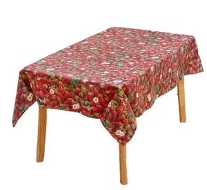 Barato impressão pvc com design de fruta pano de mesa para jantar toalha padrão