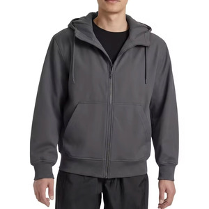 Sweat à capuche zippé pour homme, écologique, en polaire épaisse et respirante, 100 % polyester/coton, brodé - Product Image 1