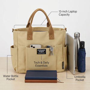 Wholesale Custom Embroidered Canvas Tote Bag Premium Cotton Shopper For Boutique Clothing Store Tailored Suit Packaging