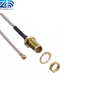 Precio de fábrica RG178 Ipex conector UFL Coaxial Cable RF con conector SMA TNC BNC conector hembra