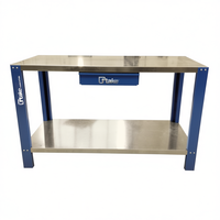 Banc de travail compact Ttake 1200x600mm avec plateau en acier inoxydable et tiroir de rangement pour outils