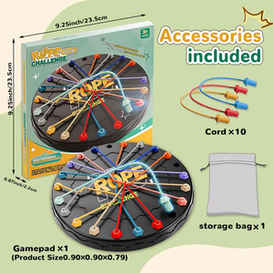 Gioco da Tavolo Educativo <span class=keywords><strong>di</strong></span> <span class=keywords><strong>Strategia</strong></span> con Puzzle <span class=keywords><strong>di</strong></span> Smistamento Corde per Bambini e Adulti, Gioco da Viaggio per Famiglie con Sfide Multi-Livello - Product Image 6