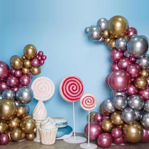 Globos de Látex Cromados de 12 Pulgadas (30 cm), Colores Personalizables, Impresión Tipográfica, Estilo Romántico, Marca UW, para Fiestas - Product Image 6