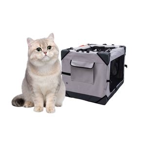 Cage de transport pliable pour animaux de compagnie, approuvée par les compagnies aériennes, personnalisable, en tissu Oxford respirant et maille, pour chat et chien. - Product Image 3