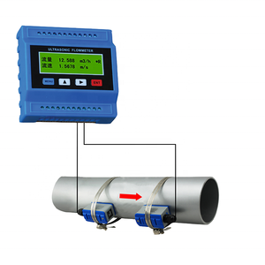 DN50 2インチ温水パイプラインクランプ超音波水流計価格デジタルディーゼル燃料油パイプセンサーデータロガーRS485 - Product Image 1