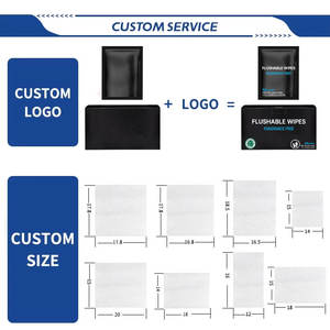 Fabrika özel Logo 30 50 100 sayımları On-The-Go Flushable mendil kokusuz ekstra büyük ayrı ayrı sarılmış yetişkin ıslak mendiller - Product Image 2