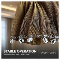 Rideau en maille métallique décoratif Yuchen, jolie cloison en fil métallique, draperie intérieure décorative personnalisable