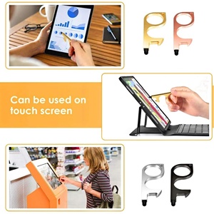 Ensemble de défense personnelle de luxe, porte-clés en alliage métallique, ouvre-bouteille, EDC sans contact, pliable, réutilisable - Product Image 4