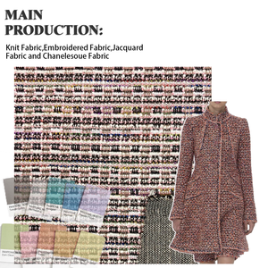 Tela Tweed Jacquard <span class=keywords><strong>de</strong></span> Punto a <span class=keywords><strong>Cuadros</strong></span> Rosa y Negro Estilo Chanel, Color Marrón, Peso Medio, Teñida <span class=keywords><strong>con</strong></span> Hilo, para Abrigo - Product Image 1
