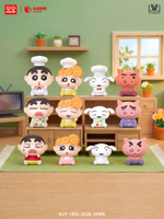 Lot de 12 boîtes en gros – Série ALL for PLAY Crayon Shin-chan « Cozy Home Buddies » – Mini Mochi – Boîte mystère de collection