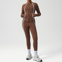 Ensemble de vêtements de sport pour femmes, soutien-gorge de sport color-block, pantalon de yoga, vêtements de sport pour femmes