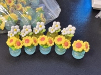 Resin Mikro-landscape Kreatif Bunga Matahari Tulip Lucu Lukisan Tangan Artistik DIY Aksesoris Dekoratif Mini untuk Mobil dan Meja