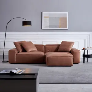 Da thoải mái đi văng reliner Modular cắt Sofa L hình dạng vải sofa với Ottoman