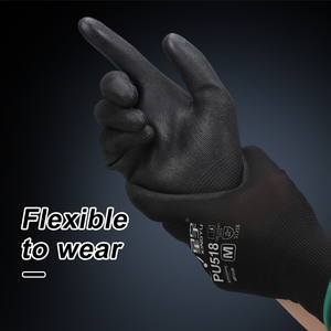 XINGYU tricoté main doux confortable électronique travail anti-dérapant tricoté poignet gants de sécurité entretien travail PU enduit gants - Product Image 4