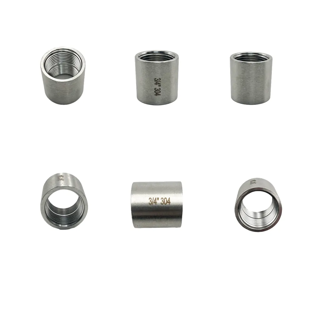 Stainless Steel 316 Cross Fittings Hose Tail Nipple Fitting Stainless Steel Threaded Coupling Inner Wire Tube Collar