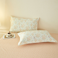 Parure de lit Alenhome pour filles, imprimé pastoral frais, 100% coton, housse de couette et drap en pur coton doux pour adolescents et étudiants en dortoir