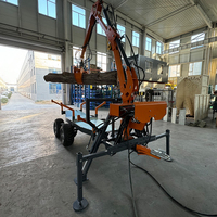 Remorque à grue de qualité supérieure pour le transport de bois, chargeur de bois hydraulique de 1 à 5 tonnes, remorque à grappin pour bois, remorque ATV