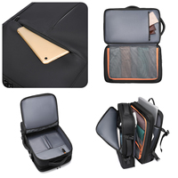 Ransel Laptop Tahan Lama, Portabel, Custom dengan Logo, Tali Kompresi, Jahitan Depan Kompak, Kantung Sudut, Permukaan Halus