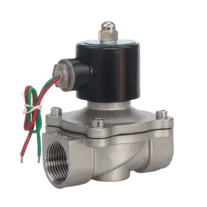 Válvula de Control de agua magnética de acero inoxidable, solenoide eléctrico de 1 pulgada, DN25, 110v, 12v