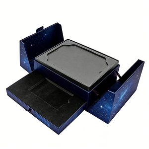 Caja de Papel Ecológica y Elegante <span class=keywords><strong>para</strong></span> Regalos de Aniversario, Cosméticos, Recuerdos, Cuidado de la Piel, Joyería, con Doble Puerta - Product Image 5