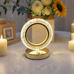 Restaurante recargable Color cristal mesa escritorio lámpara iluminación Usb Hotel lujo decoración moderna - Product Image 2